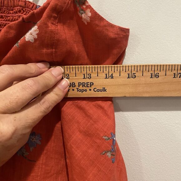 Abercrombie Babydoll Tank Small Floral Smocked Coquette Summer Cottagecore Y2K - Picture 12 of 14